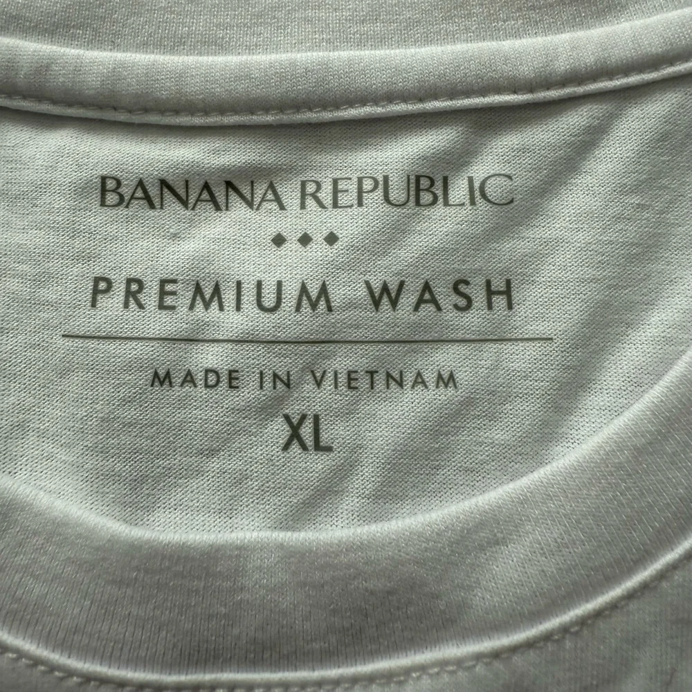Banana Republic T-shirt Premium Wash Short Sleeve White XL NWT